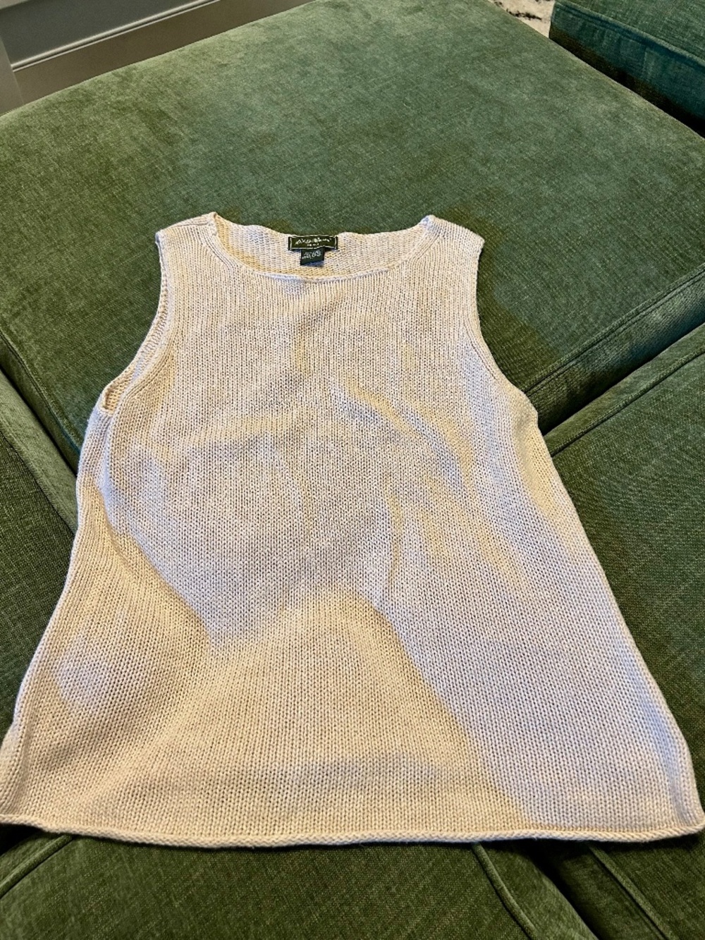Eddie Bauer Vintage Women’s Sleeveless Knit Sweater Tank Sz Large Cotton/Linen